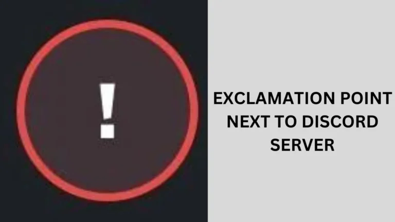 Exclamation Point Next to Discord Server