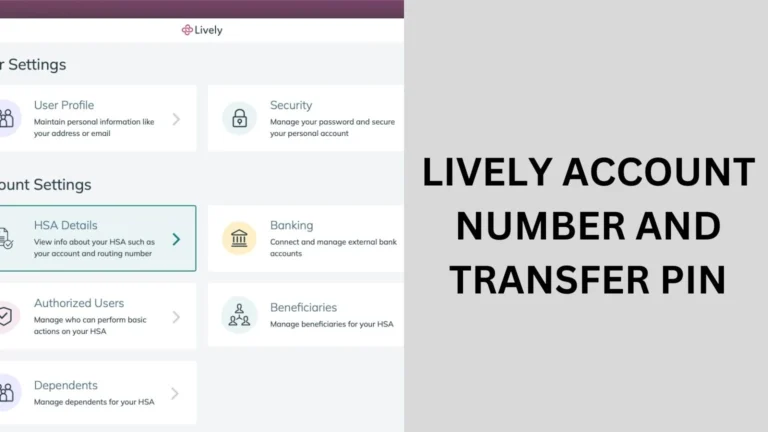 lively account number and transfer pin