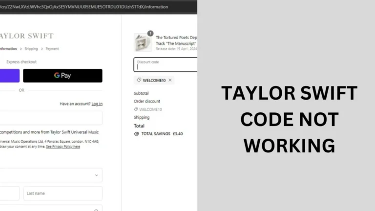 taylor swift code not working